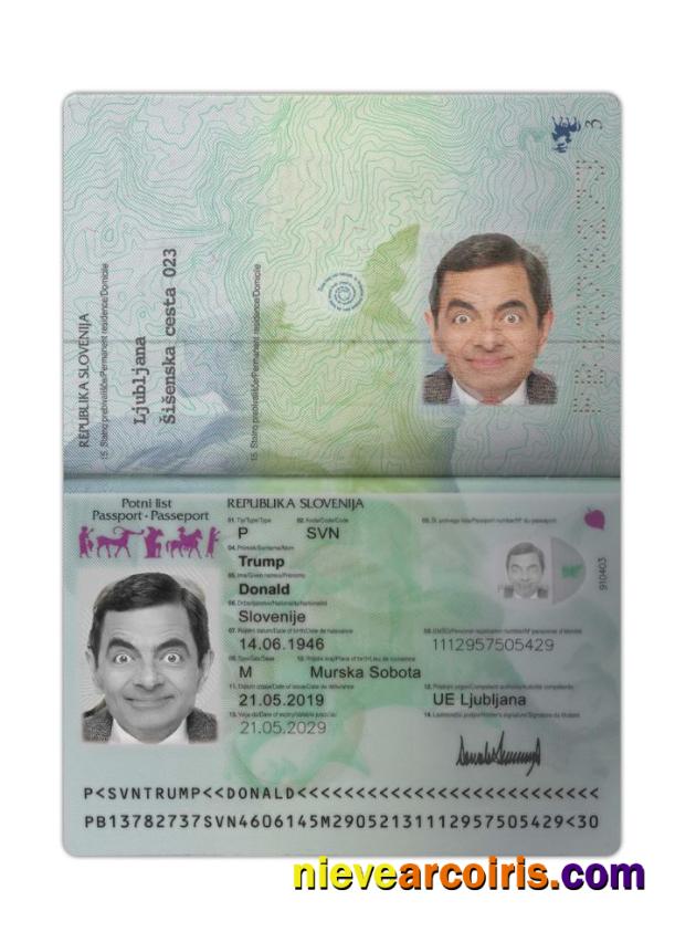 Slovenia passport 2019-present